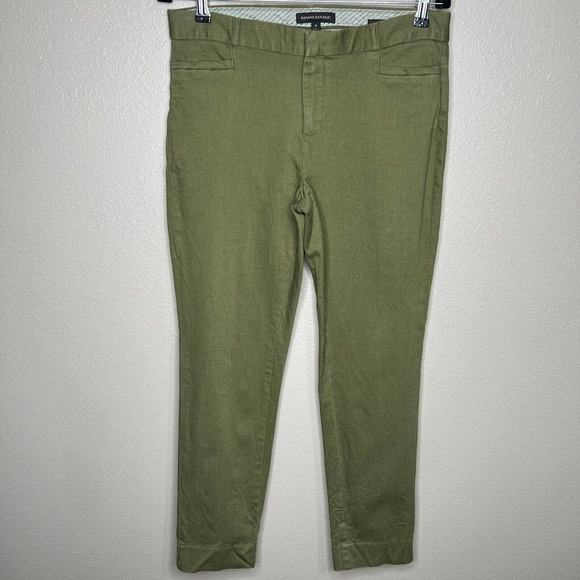 Banana Republic Sloan Women's Green Mid-Rise Tapered Leg Stretch Pants Sz 6 - Picture 11 of 11